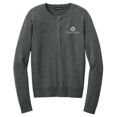 Venture Church Network - Women's Easy Care Crewneck Cardigan Sweater Thumbnail